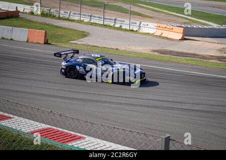 MONTMELLO, ESPAGNE-9 SEPTEMBRE 2019 : Mercedes-AMG GT3 Blancpain GT (Akka ASP Team) Banque D'Images