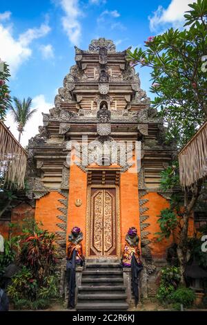 Puri Saren Palace porte d'entrée à Ubud, Bali, Indonésie Banque D'Images