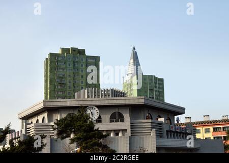Pyongyang, Corée du Nord - 2 mai 2019 : architecture et construction de la station de métro de Pyongyang. Métro Pyongyang Banque D'Images