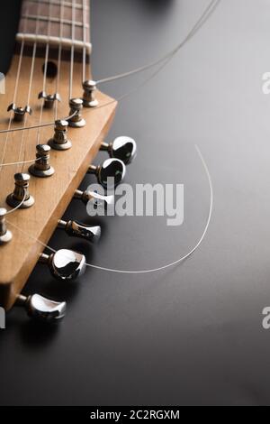 Tête de guitare électrique et le réglage des machines virtuelles Banque D'Images