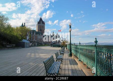 La promenade de gouverneur et le Château Frontenac à Québec, Québec, Canada Banque D'Images