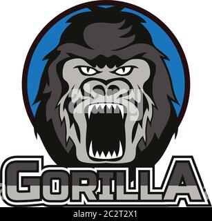 logo gorilla sur fond blanc, illustration vectorielle Illustration de Vecteur