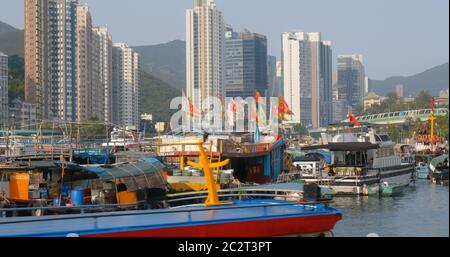 Aberdeen, Hong Kong 12 mai 2019 : port de pêche de Hong Kong Banque D'Images