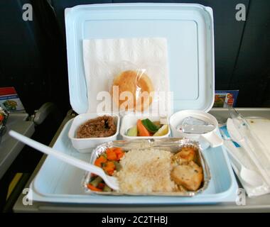 Lieu et le poulet. Avion classique de l'alimentation Banque D'Images