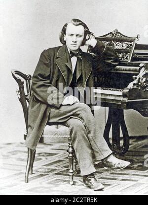 JOHANNES BRAHMS (1833-1897) compositeur romantique allemand vers 1853 Banque D'Images