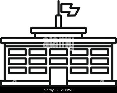 Icône de l'université de Harvard. Outline harvard University Vector Icon pour la conception de sites Web isolé sur fond blanc Illustration de Vecteur