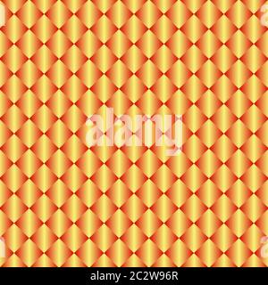 Arrière-plan abstrait rouge doré décoratif - illustration 3D Banque D'Images