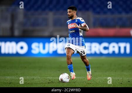 Rome, Italie - 17 juin 2020 : Lorenzo Insigne de SSC Napoli en action lors du match de football final de Coppa Italia entre SSC Napoli et Juventus FC. SSC Napoli a remporté 4-2 victoires sur Juventus FC après des penalty Kicks, temps régulier terminé 0-0. Crédit: Nicolò Campo/Alay Live News Banque D'Images