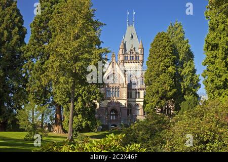 Château de Drachenburg, Siebengebirge, Koenigswinter, Rhénanie-du-Nord-Westphalie, Allemagne, Europe Banque D'Images