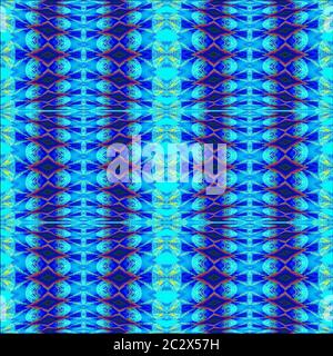 Motif losange régulier bleu turquoise rouge vertical Banque D'Images