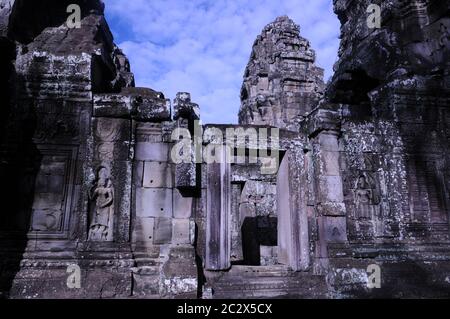 Pendant la pandémie du coronavirus, les temples d'Angkor sont désertés, ici les ruines vides de Banteay Kdei attendent le retour des touristes. Parc archéologique d'Angkor, province de Siem Reap, Cambodge. 18 juin 2020. © Kraig Lieb Banque D'Images