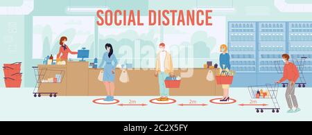 Accès à distance de sécurité au supermarché Illustration de Vecteur