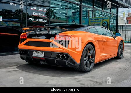 Lamborghini Gallardo LP 570 en orange Banque D'Images