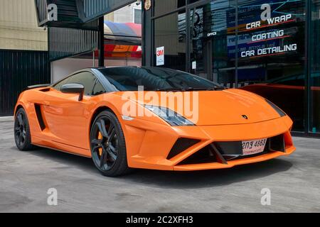 Lamborghini Gallardo LP 570 en orange Banque D'Images