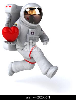 Fun astronaute - Illustration 3D Banque D'Images