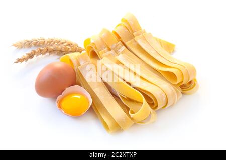 Pappardelle cru Banque D'Images