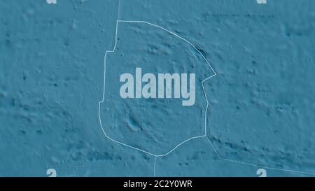 Plan de la plaque tectonique Juan Fernandez avec les bordures des plaques environnantes sur le fond d'une carte satellite. Rendu 3D Banque D'Images