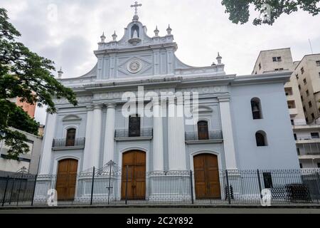 17 juin 2020, Caracas, capitale de Distrito, Venezuela: L'église notre-Dame de Candelaria, qui est située dans le centre historique de Caracas, où les restes mortels du Dr. Jose Gregorio Hernandez, un descendant de Canarios, Un des médecins les plus connus du pays et un symbole du catholicisme local, reçu en 1986 le titre de Vénérable par le Pape Jean-Paul II (Credit image: © Jimmy Villalta/ZUMA Wire) Banque D'Images