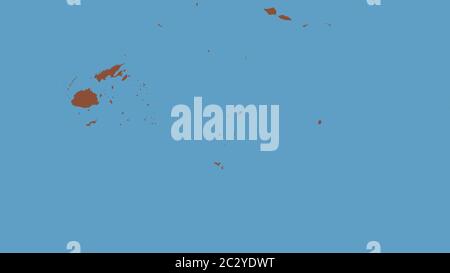 Carte de la zone autour de la plaque tectonique des Tonga. Rendu 3D Banque D'Images