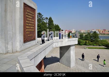 Pyongyang, Corée du Nord - 1er mai 2019 : le Monument de libération en l'honneur des soldats soviétiques morts pendant la libération de la Corée dans le second ordre du jour Banque D'Images