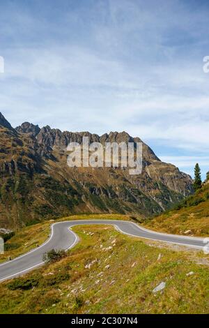 Silvretta High Alpine Road, Bielerhoehe, Groupe Silvretta, Vallée de Paznaun, Galtuer, Tyrol, Autriche Banque D'Images