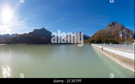 Silvretta High Alpine Road, Bielerhoehe, Lac Silvretta, réservoir de Silvretta, Groupe Silvretta, Vorarlberg, Autriche Banque D'Images