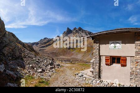 Klostertaler Umwelthuette, Klostertal, Silvretta Group, Bielerhoehe, Vorarlberg, Autriche Banque D'Images