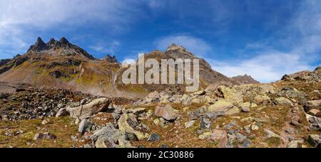 Klostertal, Groupe Silvretta, Bielerhoehe, Vorarlberg, Autriche Banque D'Images