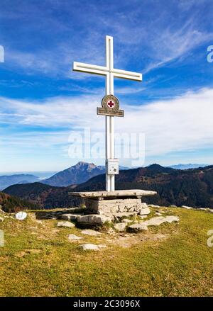 Sommet sur le Loibersbacher Hoehe, Osterhorn Group, Faistenau, Salzkammergut, province de Salzbourg, Autriche Banque D'Images