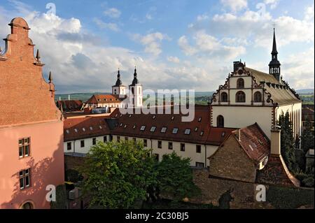 Église paroissiale Saint Blasius, abbaye bénédictine Sainte-Marie avec église monastère, vieille ville, Fulda, Hesse, Allemagne Banque D'Images