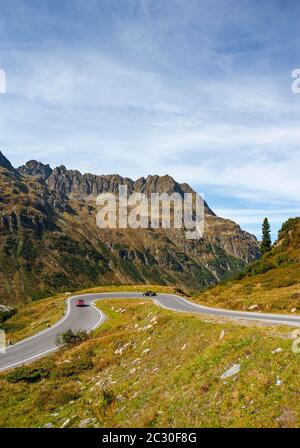 Silvretta High Alpine Road, Bielerhoehe, Groupe Silvretta, Vallée de Paznaun, Galtuer, Tyrol, Autriche Banque D'Images