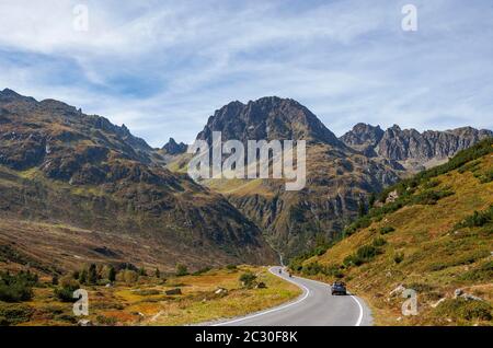 Silvretta High Alpine Road, Bielerhoehe, Groupe Silvretta, Vallée de Paznaun, Galtuer, Tyrol, Autriche Banque D'Images