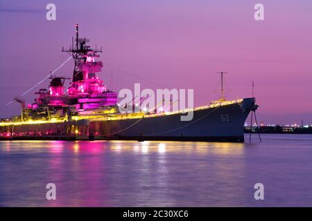 Battleship New Jersey Museum, Camden City, New Jersey, États-Unis Banque D'Images