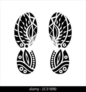 Semelle extérieure de chaussure empreinte Design Vector Art Illustration Illustration de Vecteur