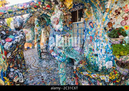 Vue sur la Mosaïque House, Venise, Californie, États-Unis Banque D'Images