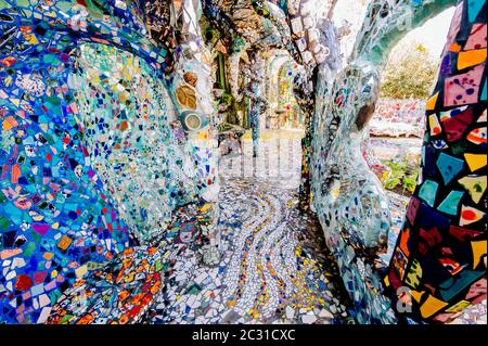 Vue sur la Mosaïque House, Venise, Californie, États-Unis Banque D'Images