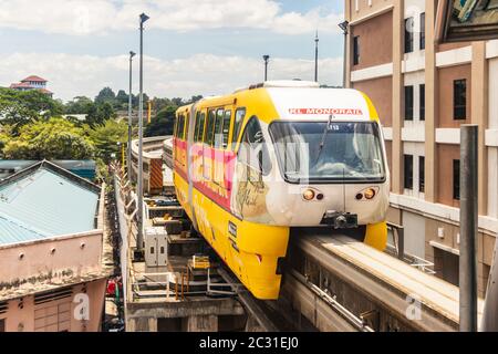 Ligne de monorail KL système ferroviaire surélevé klangv alleyin Kuala Lumpur Malaisie Banque D'Images