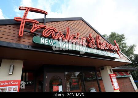 Restaurant Frankie et Benny Banque D'Images