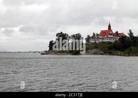 Îles finlandaises dans la baie d'Helsinki Banque D'Images