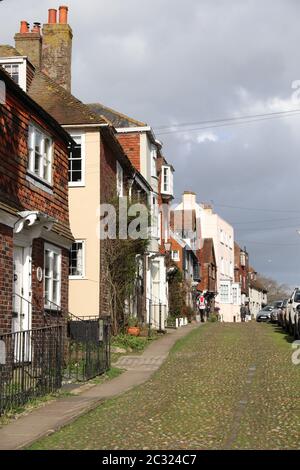 RUE WATCHBELL DANS RYE EAST SUSSEX Banque D'Images