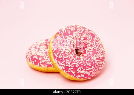 donut rose Banque D'Images