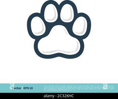 PET Paw Print icône Vector logo Template Illustration Design. Vecteur EPS 10. Illustration de Vecteur