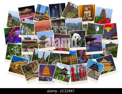 Collage d'images de la Chine (mes photos) - Voyage d'arrière-plan Banque D'Images
