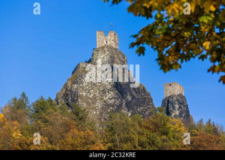 Château de Trosky en Bohême paradise - République Tchèque Banque D'Images