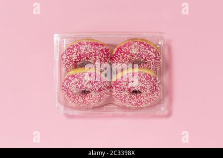 donut rose Banque D'Images
