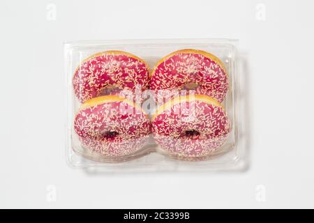 donut rose Banque D'Images