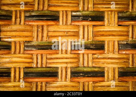 une texture de raffia, de panier ou de roseau tissés Banque D'Images