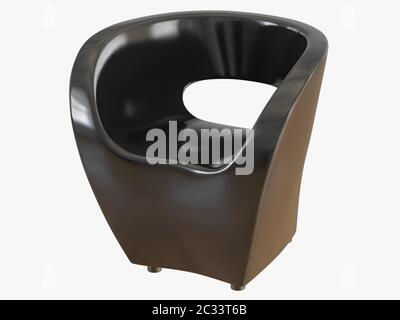 Rendu tridimensionnel de chaise grise Banque D'Images