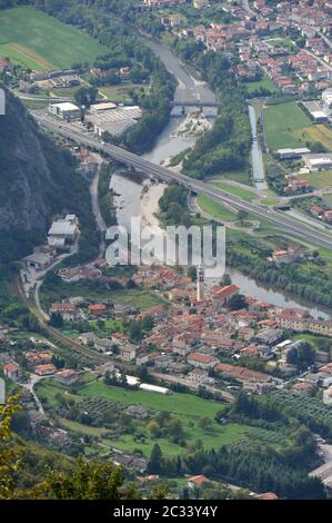 Solagna vue de Monte grappa en Italie Banque D'Images