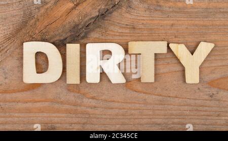 Terme de lettres en bois sur bois de grunge Banque D'Images